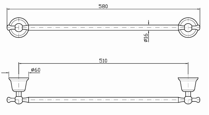 Zucchetti Delfiflu полотенцедержатель ZAC221
