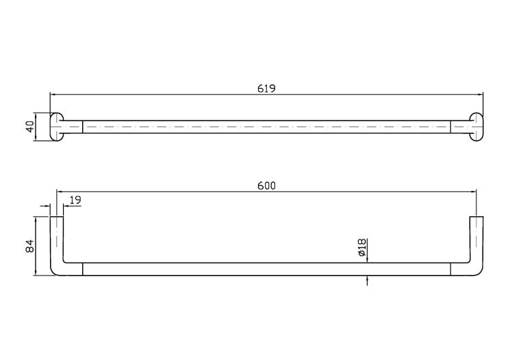Настенный полотенцедержатель Zucchetti Medameda ZAD92 ФОТО