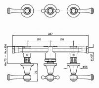 Смеситель Zucchetti Agor Classic для ванны и душа ZAM695 схема 2