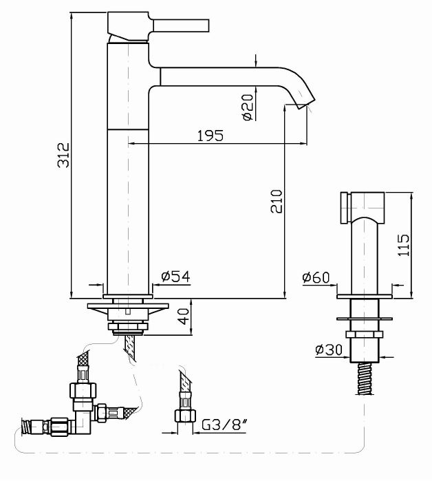 Смеситель Zucchetti PAN для кухни ZP6276