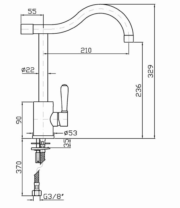 Смеситель Zucchetti SHOCK для кухни ZP5268