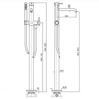 Смеситель для раковины Zucchetti Helm ZHE730.X схема 2