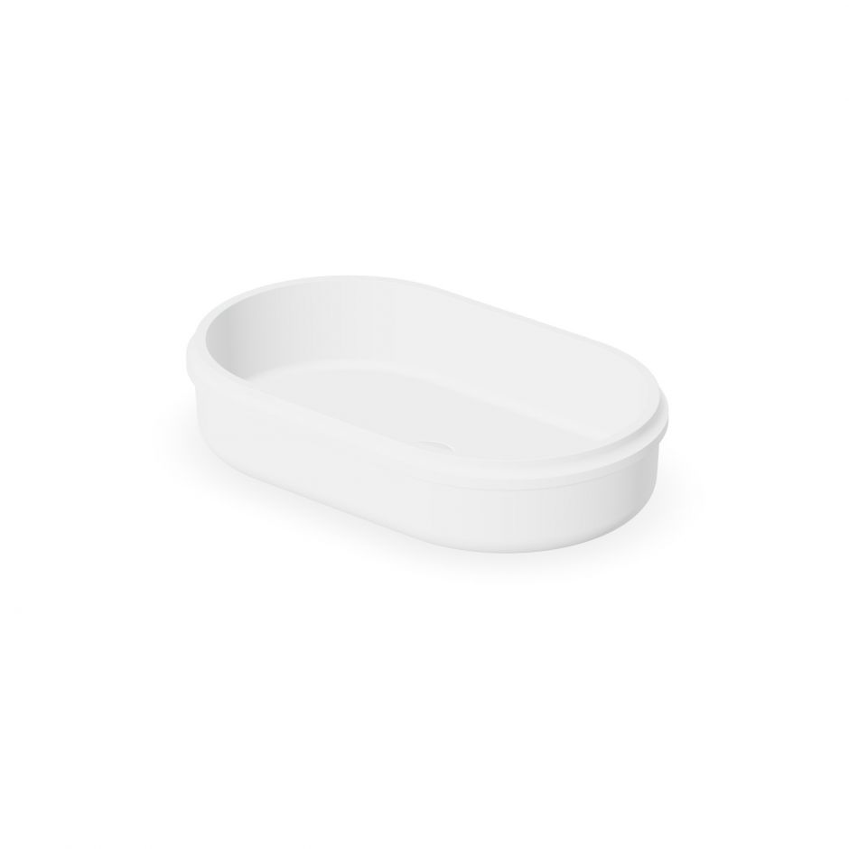 Изображение Раковина накладная Zucchetti Rise 7RI100 материал Cristalplant, 60х38 см