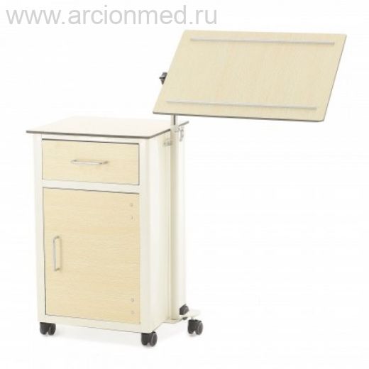 Тумба прикроватная пластиковая ММ-ПТ-001 с поворотным столиком