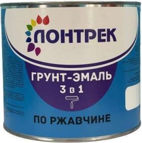 Грунт-Эмаль по Ржавчине 3 в 1 Лонтрек 20кг для Защиты от Коррозии для Стальных и Оцинкованных Металлических Конструкций / Lontrek
