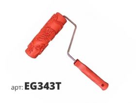 Декоративный Жесткий Резиновый Валик Снегири Stmdecor EG343T 18см