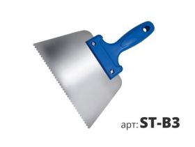 Зубчатый Шпатель для Нанесения Клея Stmdecor ST-B3 18см для Напольных Покрытий