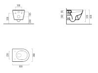 Подвесной унитаз GSI Norm 8616 50х36 схема 8