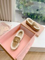 Лоферы MIU MIU Premium с мехом