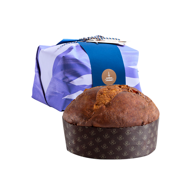 Панеттоне с цитрусовыми и шафраном 750 г, Panettone agrumi e zafferano Fiasconaro 750 g