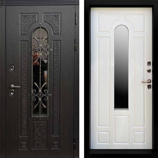 Входная дверь с терморазрывом и стеклопакетом Termo-door Лацио Винорит Венге - Бежевый матовый