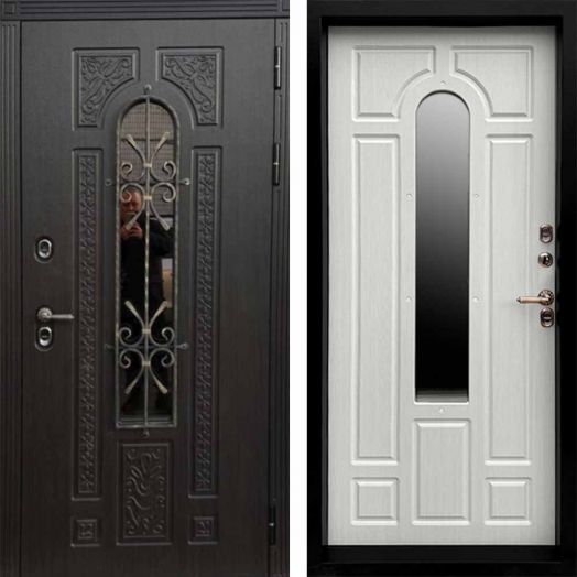 Входная дверь с терморазрывом и стеклопакетом Termo-door Лацио Винорит Венге - Лиственница