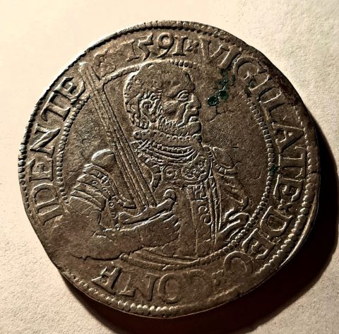 1 талер 1591 Утрехт Нидерланды UNC Редкость