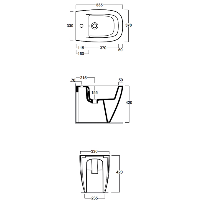 Напольное биде Simas Juniper JU04 ФОТО
