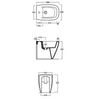 Напольное биде Simas Juniper JU04 схема 2