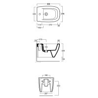 Биде подвесное Simas Juniper JU19 схема 2
