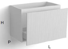 База мебельная под раковину Antonio Lupi BINARIO 03 B03BA272 Grigio Smog