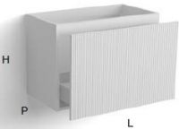 База мебельная под раковину Antonio Lupi BINARIO 03 B03BA272 Grigio Smog схема 1