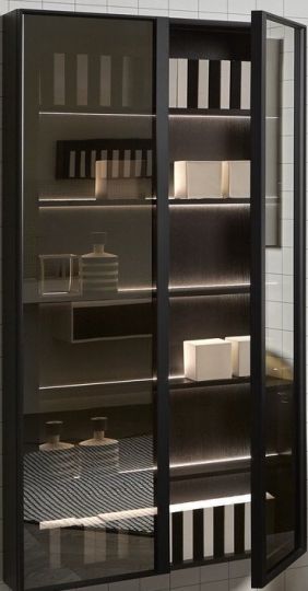 Колонна с внутренней LED подсветкой Antonio Lupi DC3990 2 дверки, 5 внутренних полок схема 8