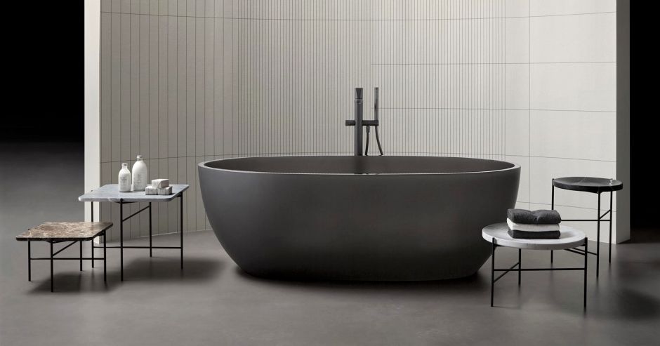 Столик для ванной комнаты Antonio Lupi PSG1 PAESAGGI SOSPESI PSG1 NERO MARQUINIA ФОТО