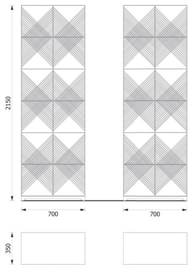 Стеллаж для ванной Antonio Lupi TRAMATO TRC21 Brunito схема 3