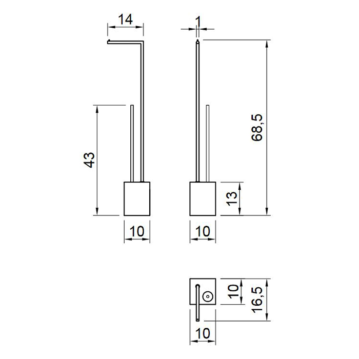 Стойка аксессуаров напольная Antonio Lupi Bivio BIVIOCOMBI2 напольная ФОТО