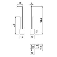 Стойка аксессуаров напольная Antonio Lupi Bivio BIVIOCOMBI2 напольная схема 2 Стойка аксессуаров напольная Antonio Lupi Bivio BIVIOCOMBI2 напольная схема 2