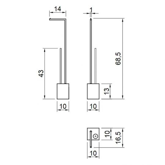 Стойка аксессуаров напольная Antonio Lupi Bivio BIVIOCOMBI2 напольная схема 2 Стойка аксессуаров напольная Antonio Lupi Bivio BIVIOCOMBI2 напольная схема 2