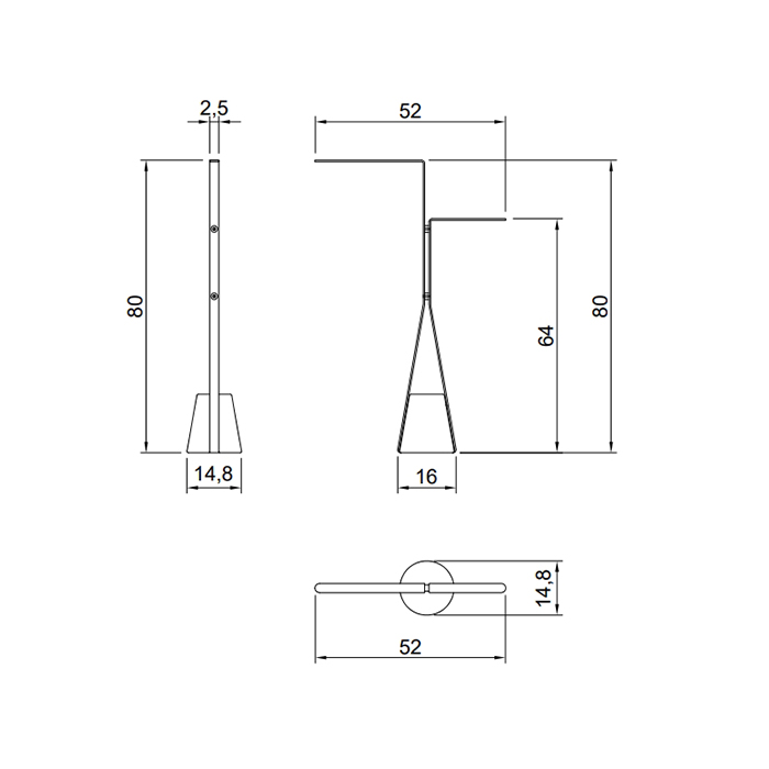 Высокий полотенцедержатель Antonio Lupi Halo HALO3B ФОТО