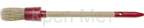 STAYER UNIVERSAL, 25 мм, пластмассовый корпус, светлая натуральная щетина, деревянная ручка, все виды ЛКМ, круглая кисть (0141-25)