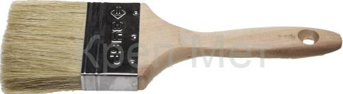 ЗУБР УНИВЕРСАЛ, 75 мм, 3″, светлая натуральная щетина, деревянная ручка, все виды ЛКМ, плоская кисть (01005-075)