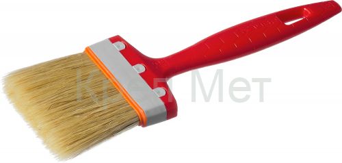 ЗУБР УНИВЕРСАЛ, 75 мм, 3″, светлая натуральная щетина, пластмассовая ручка, все виды ЛКМ, плоская кисть (01015-075)