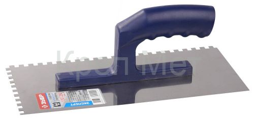 ЗУБР 130 х 280 мм, зуб 6 х 6 мм, штукатурная гладилка, Профессионал (0804-06)