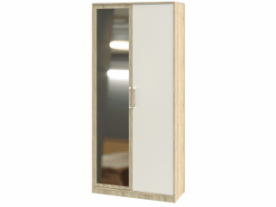 Эдем-1 С5 Шкаф 2-х створчатый (ш1000*г425*в2200мм) Дуб сонома/Белый жемчуг