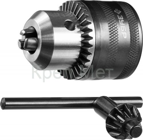 ЗУБР 13 мм, 1/2″, ударный сверлильный патрон с ключом для дрели, Профессионал (2908-13-1/2)