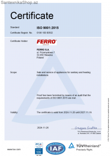 ferro baku sertifikat
