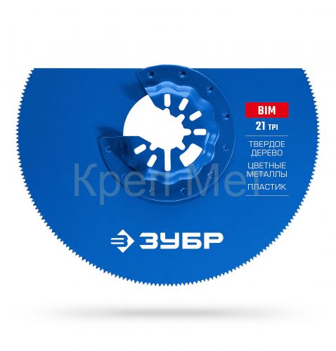 ЗУБР BIM d 100 мм, 21TPI полотно биметаллическое дисковое, чистый рез: твердое дерево, цветные металлы, пластик (15575-100)