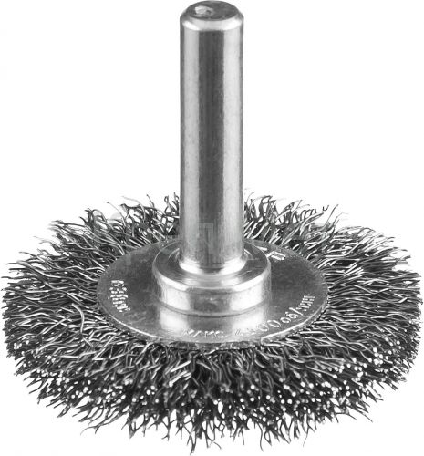 ЗУБР 38 мм, витая, стальная проволока 0.3 мм, щетка дисковая для дрели, Профессионал (35198-038)