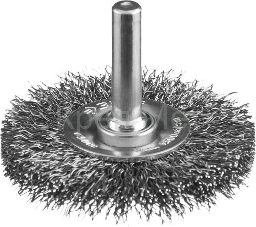 ЗУБР 50 мм, витая, стальная проволока 0.3 мм, щетка дисковая для дрели, Профессионал (35198-050)