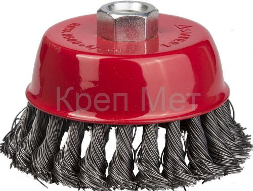 STAYER 65 мм, жгутированная стальная проволока 0.5 мм, чашечная щетка-крацовка для УШМ, Professional (35128-065)