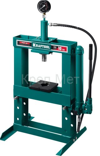 KRAFTOOL PMP-10, 10 т, гидравлический пресс с гидронасосом и манометром (43472-10)