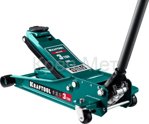 KRAFTOOL GRAND, 3 т, 75 - 500 мм, универсальный подкатной домкрат для СТО (43451-3)