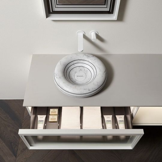 Модульный комплект подвесной Antonio Lupi Bemade с тумбами и базой под раковину схема 7