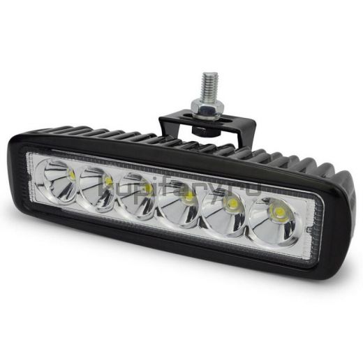 Фара 18 Ватт 6 led Epistar дальнего света прямоугольная PRO 16 см KARAVAN FR-2421