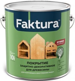 Защитный Состав для Древесины Faktura 2.5л с Ионами Серебра и Льняным Масло для Внутренних и Наружных Работ / Фактура