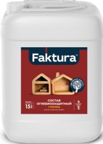 Огнебиозащитный Состав Faktura 10л для Древесины 1-я Группа Бесцветный Биозащита до15 Лет / Фактура