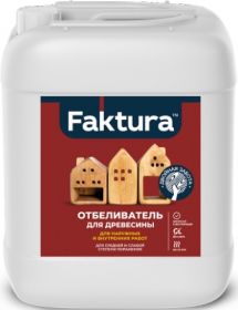 Отбеливатель Древесины Faktura 1л для Наружных и Внутренних Работ без Хлора / Фактура.