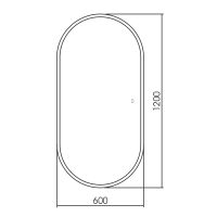 Зеркало ABBER Kontur AG6303SL-1.2 с подсветкой, сенсорный выключатель, диммер схема 2