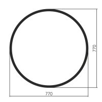 Зеркало ABBER Mond AG6201B без подсветки, металлическая рама, черный схема 2