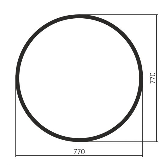 Зеркало ABBER Mond AG6201B без подсветки, металлическая рама, черный схема 2
